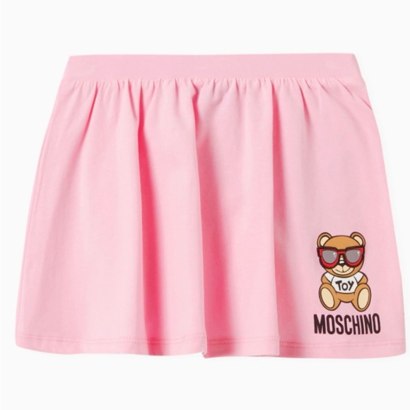 Moschino Pink Skirt with Toy Bear Motif